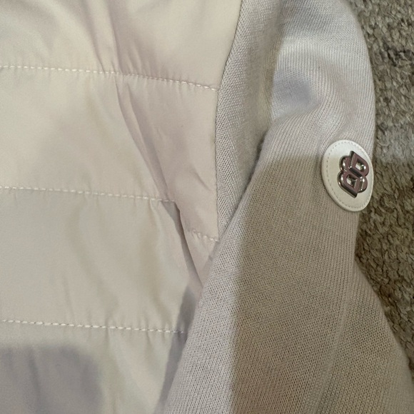 BOSS light Grey Mixed media Quilted Zip-Up Jacket - Picture 3 of 5